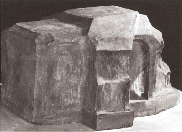 The same model, from the northeast with the detached stage wing